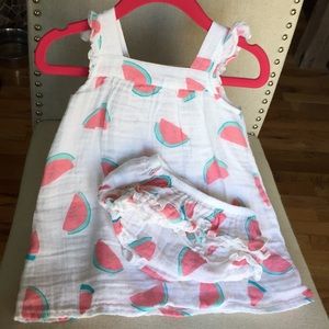 Angel Dear watermelon dress.